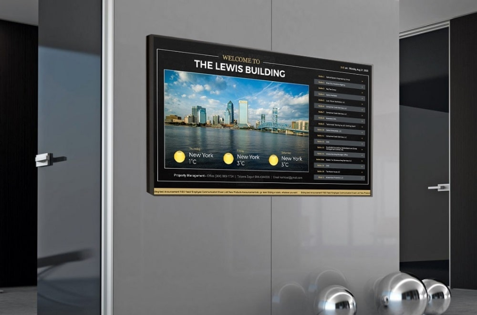 digital signage content on a android tv