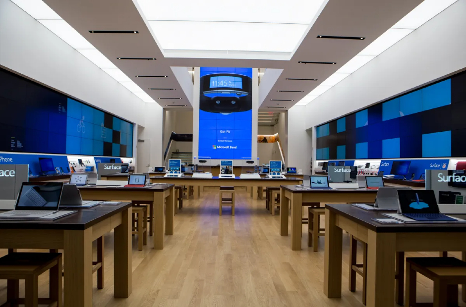 technology in a flagship store